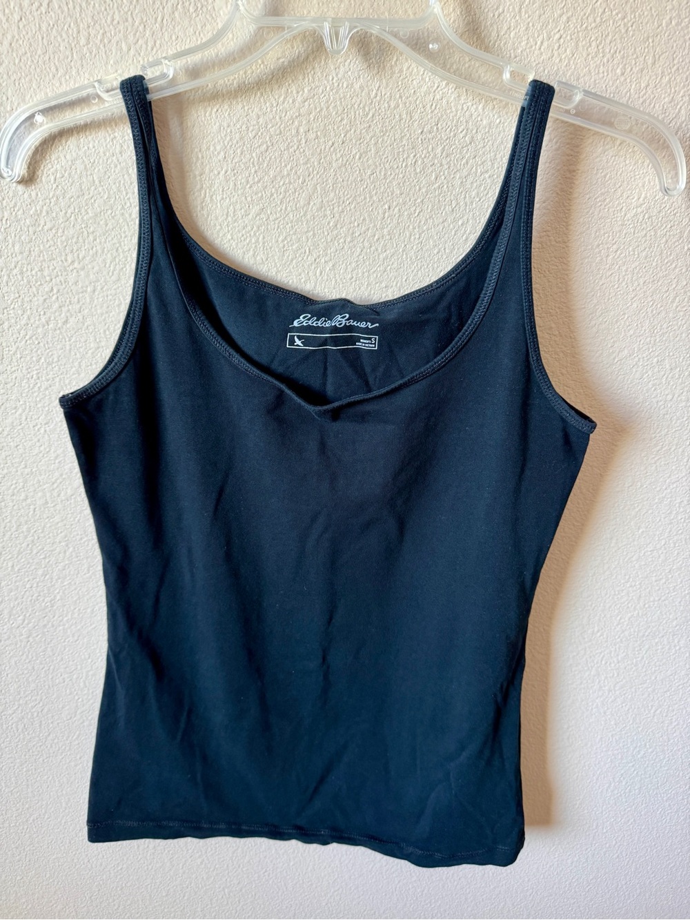 Eddie Bauer Black Slim Scoop Tank